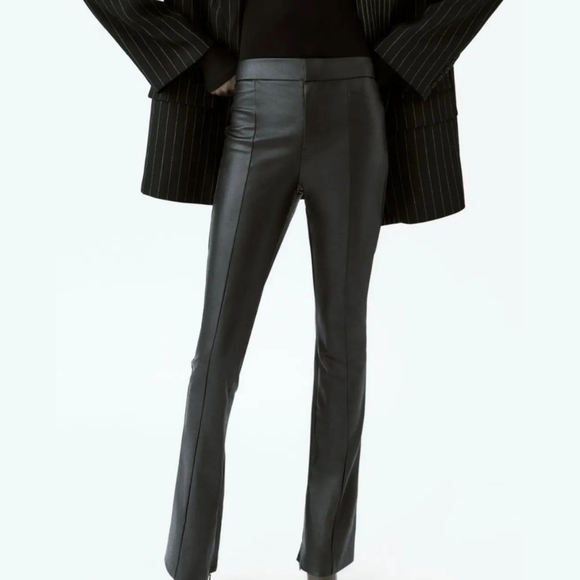 Zara faux leather long leggings - Picture 1 of 8